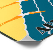 Poster Australie : Sunshine et Vintage voyage Surf (Coin)