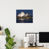 Poster Australie, Sydney. Opéra de nuit sur (Bureau à domicile)