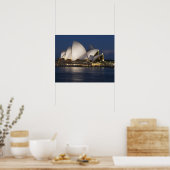 Poster Australie, Sydney. Opéra de nuit sur (Cuisine)