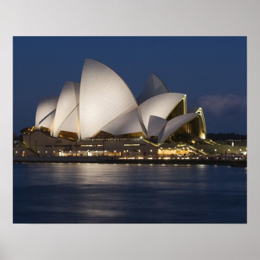 Poster Australie, Sydney. Opéra de nuit sur (Devant)