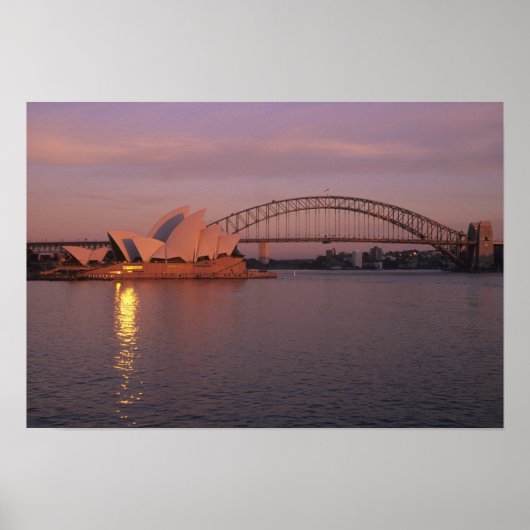 Poster Australie, Sydney, Opéra de Sydney construit (Devant)