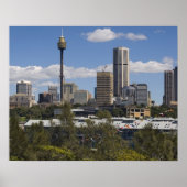Poster Australie, Sydney, Potts Point. Skyline de Sydney. (Devant)