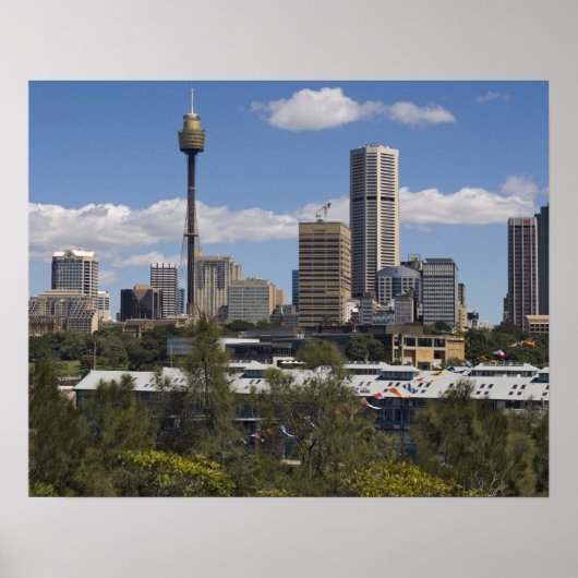 Poster Australie, Sydney, Potts Point. Skyline de Sydney. (Devant)