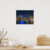 Poster Australie, Sydney. Skyline avec l'Opéra vu (Cuisine)