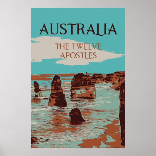 Poster Australie, Victoria, Côte des douze apôtres (Devant)