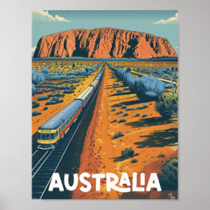 Poster Australie Vintage célèbre Travel Place