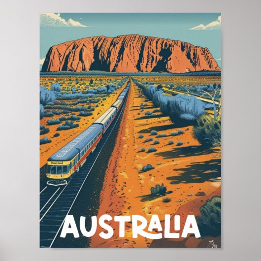 Poster Australie Vintage célèbre Travel Place (Devant)