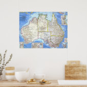 Poster " Australien : 1963/heute - Detaillierte Karte ... (Cuisine)