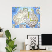 Poster " Australien : 1963/heute - Detaillierte Karte ... (Bureau à domicile)