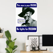 Poster Australien — Cet Homme Est Ton Ami (Bureau à domicile)