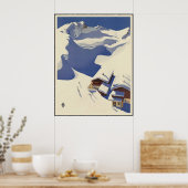 Poster Austria Ski lodge dans les Alpes (Cuisine)