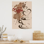 Poster Auteur De Café Mais Premier Café (Cuisine)
