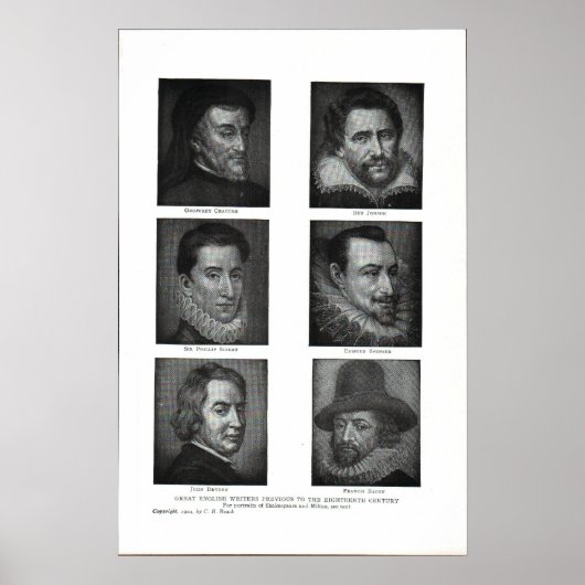 Poster Auteurs britanniques (Devant)