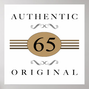 Poster Authentic 65th Birthday