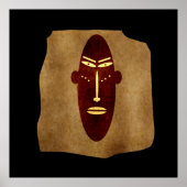 Poster Authentic primitive abstract mask (Devant)