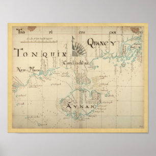 Poster Authentique carte pirate de 1690
