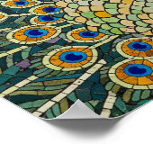 Poster Authentique Mosaïque Peacock (Coin)