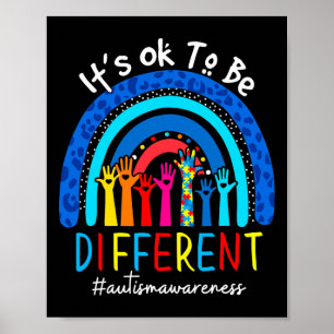 Poster Autism Aware Acceptance Women Kid Its Ok To Be