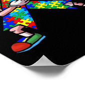 Poster Autism Aware Kids Dabbing Puzzle Piece Love Da (Coin)