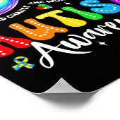 Poster Autism Awareness Acceptance Rainbow Infinity Symbo (Coin)