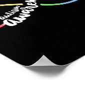 Poster Autism Awareness Autistic Acceptance Rainbow Infin (Coin)