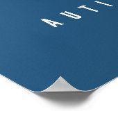 Poster autism awareness be kind blue hearts modern (Coin)