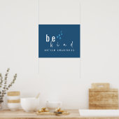 Poster autism awareness be kind blue hearts modern (Cuisine)