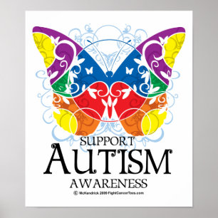Poster Autism Butterfly