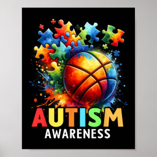 Poster Autism Bysketbyll Autistic Sensibilisation sur l'a