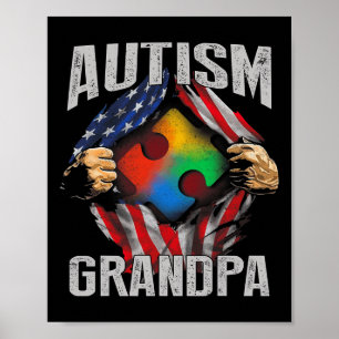 Poster Autism Grandpa Sensibilisation sur l'autisme du dr