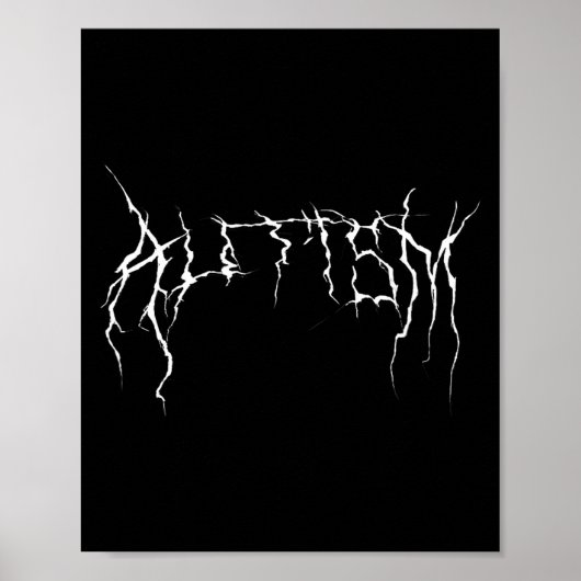 Poster Autism Meme Funny, Metal Autism, Cursed Unhinged A (Devant)