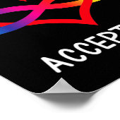 Poster Autism Pro Acceptation Symbole d'infini pour Neuro (Coin)