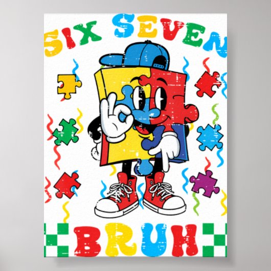 Poster Autism Puzzle Six Seven 67 Bru (Devant)