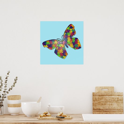 Poster Autism Puzzlefly (Cuisine)