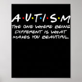 Poster Autism The One Where Being Different Puzzle (Devant)