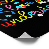 Poster Autisme Accepter l'amour Comprendre Coquette Bow R (Coin)