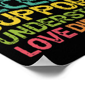Poster Autisme Accepter Soutien Comprendre L'Amour Différ (Coin)