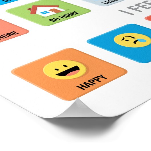 Poster Autisme anglais AAC PECS Pointing Communication 02 (Coin)