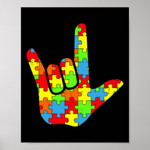Poster Autisme Asl Amour Langue Des Signes Autisme Sensib