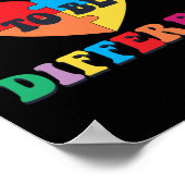 Poster Autisme C'est bon d'être un enfant de coeur différ (Coin)