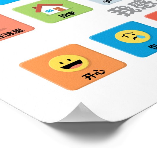 Poster Autisme chinois AAC PECS Pointing Communication 02 (Coin)