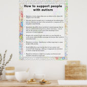 Poster Autisme Comment Soutenir Certains Avec Autisme (Cuisine)