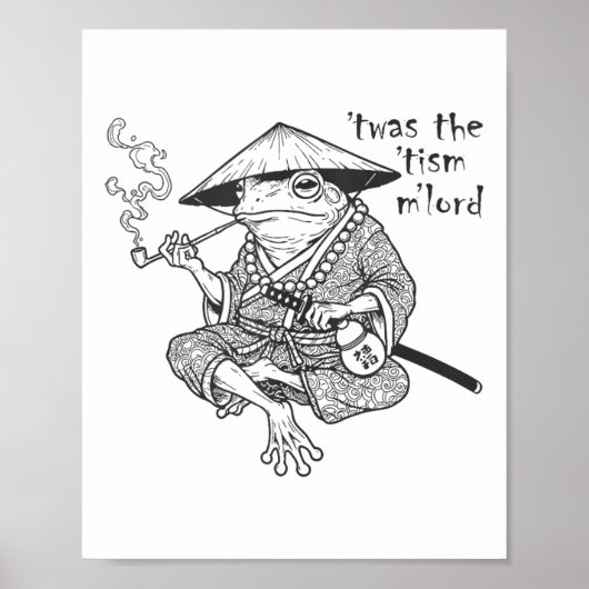 Poster Autisme Drôle C'Était Tism M Lord Frog Mème Inappr (Devant)