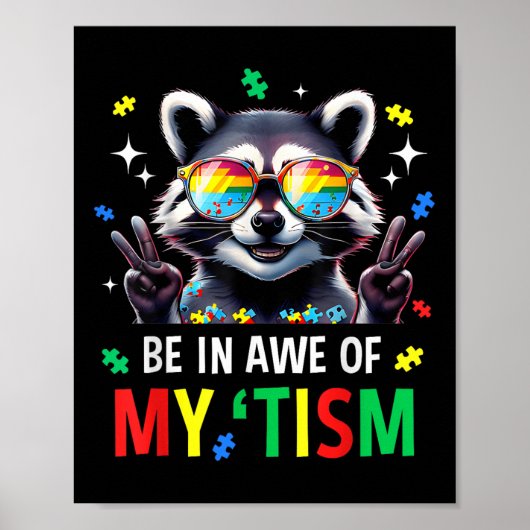 Poster Autisme Drôle Être En Awe De Mon Mème Tisme Autist (Devant)