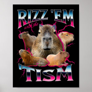 Poster Autisme Drôle Rizz Em Avec Le Mème Tisme Autistiqu