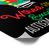 Poster Autisme Fils Enfant Fille Branché Pour Excellence (Coin)