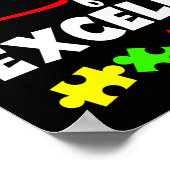 Poster Autisme Fils Enfant Fille Branché Pour Excellence (Coin)