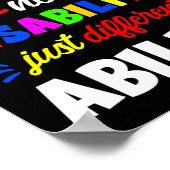 Poster Autisme Fils Enfant Fille Non Handicap Différence (Coin)