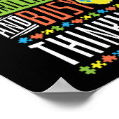 Poster Autisme Fils fille parle beaucoup parce que je sui (Coin)