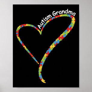 Poster Autisme Grand-mère Sensibilisation sur l'autisme P